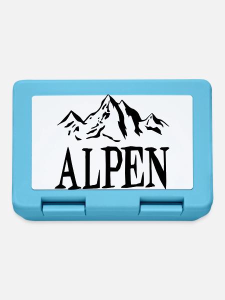 Alpen Berge01 - Brotdose - Saphirblau