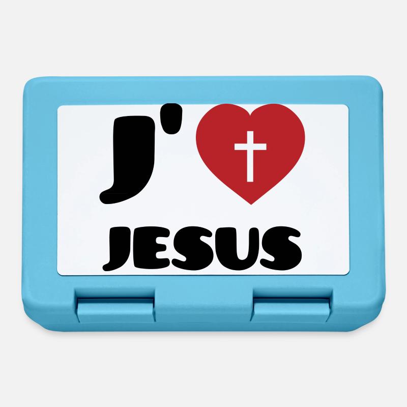 J'aime Jesus - Boîte à goûter - bleu saphir
