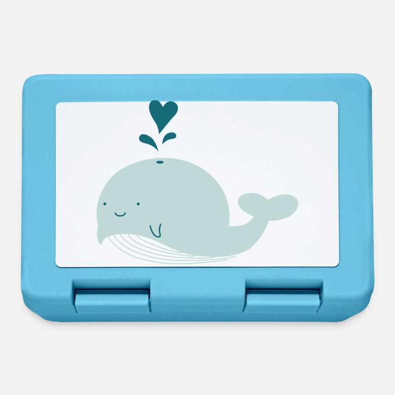 baleine - Boîte à goûter - bleu saphir