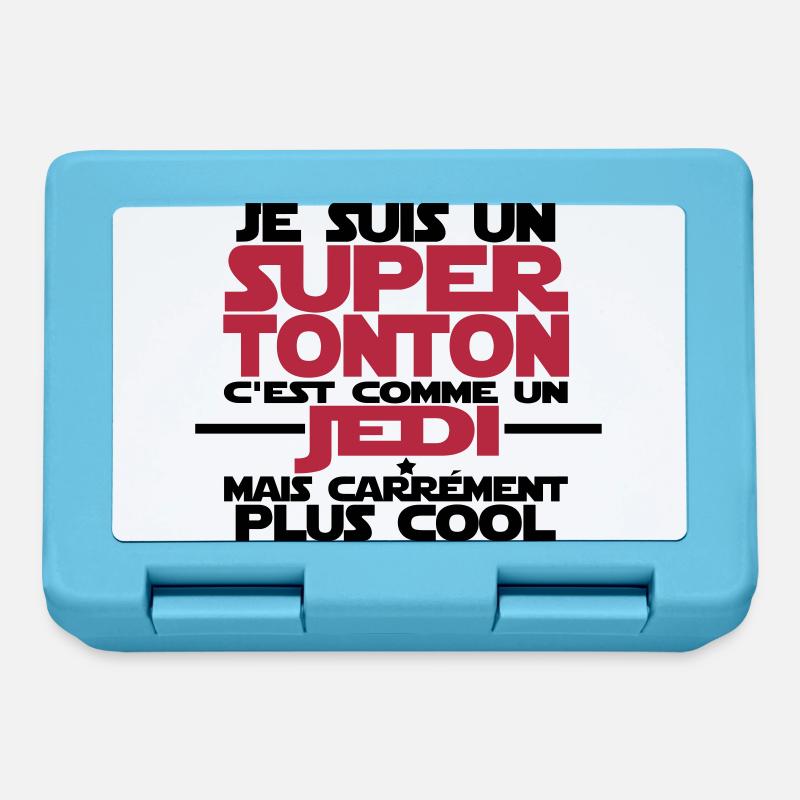 je suis un super tonton comme un jedi - Boîte à goûter - bleu saphir