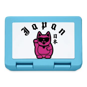 japan cat - Boîte à goûter - bleu saphir - Devant