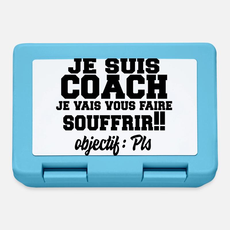 coach,coaching,sport,humour,citations,formes - Boîte à goûter - bleu saphir