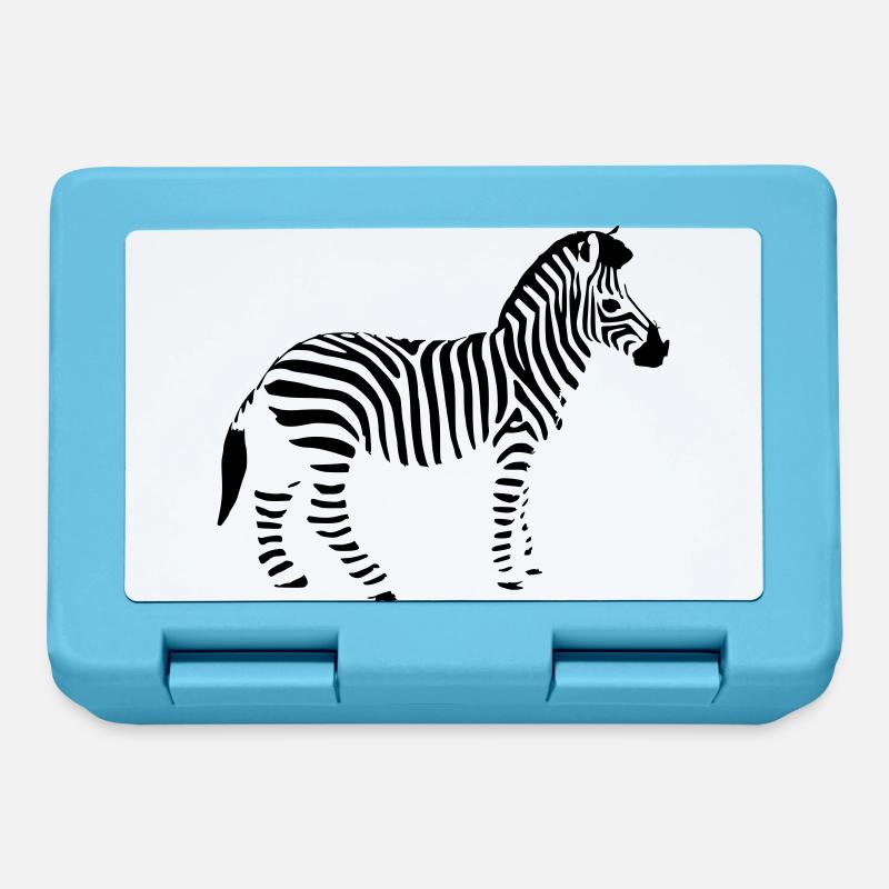 Zebra - Brotdose - Saphirblau