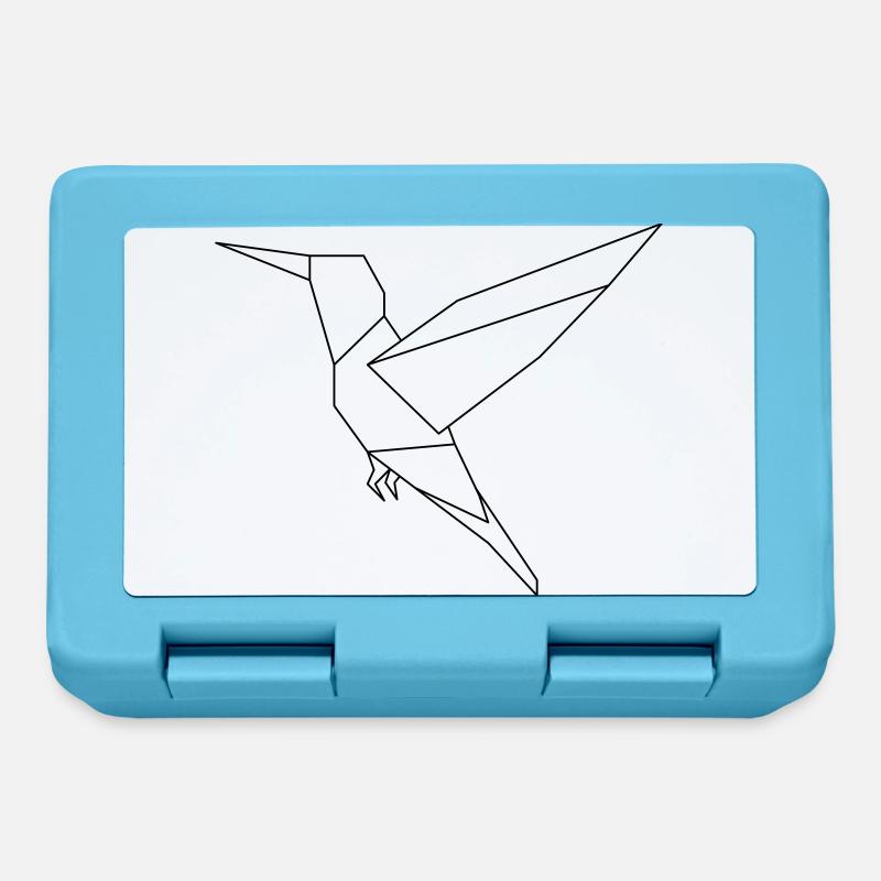 Oiseau géométrique abstrait triangle formes art - Boîte à goûter - bleu saphir