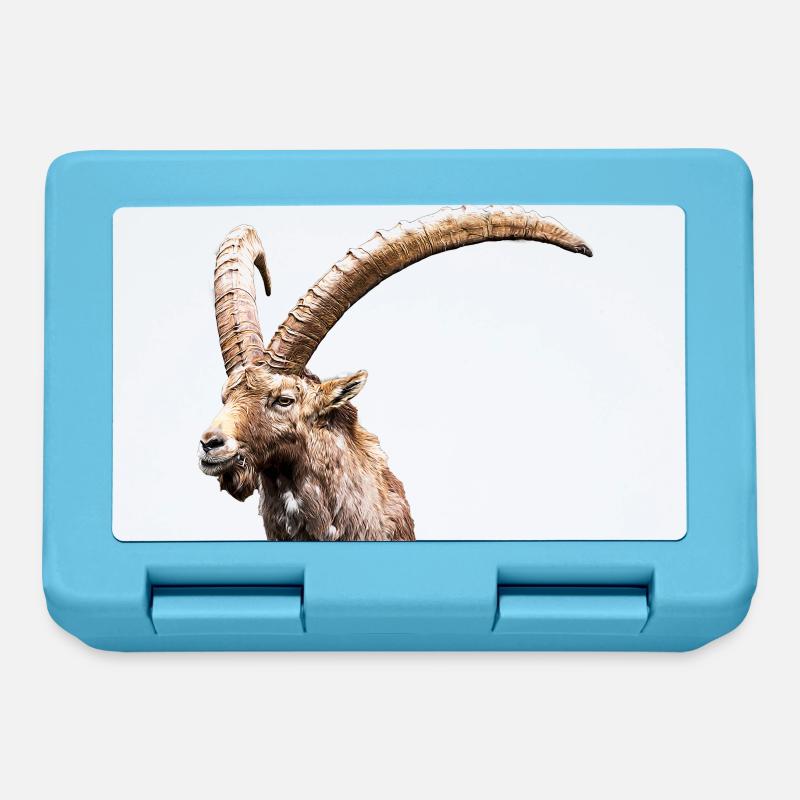 Steinbock - Brotdose - Saphirblau