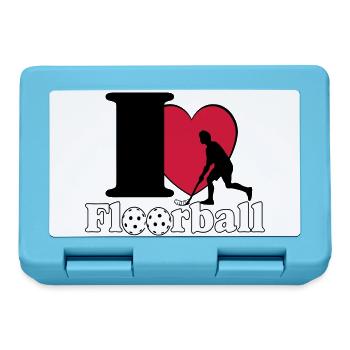 Floorball , Unihockey , Hockey , Fun I love.. - Brotdose - Saphirblau - Vorne