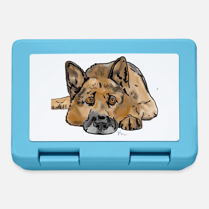 German. Shepherd dog - Lunchbox - sapphire blue