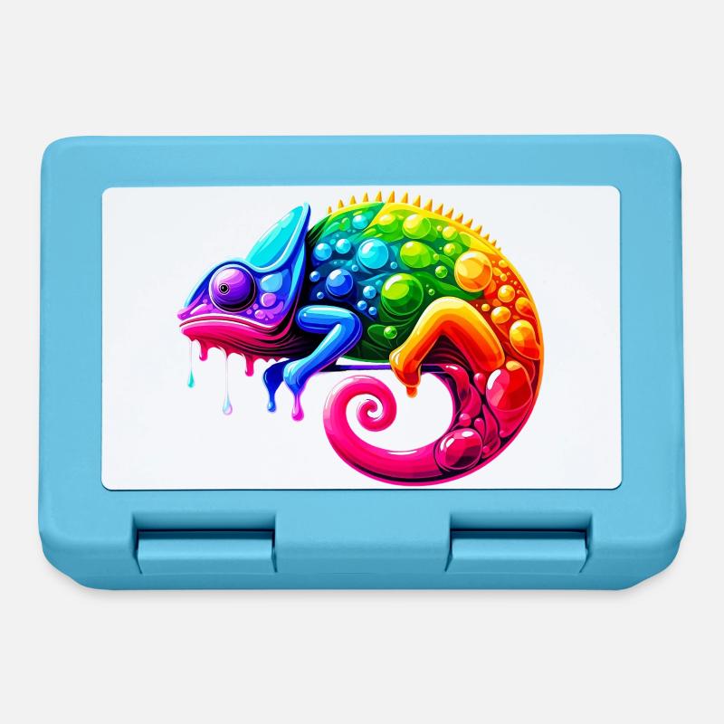 Caméléon - Boîte à goûter - bleu saphir