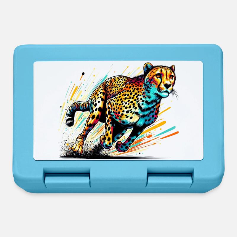 Guépard - Boîte à goûter - bleu saphir