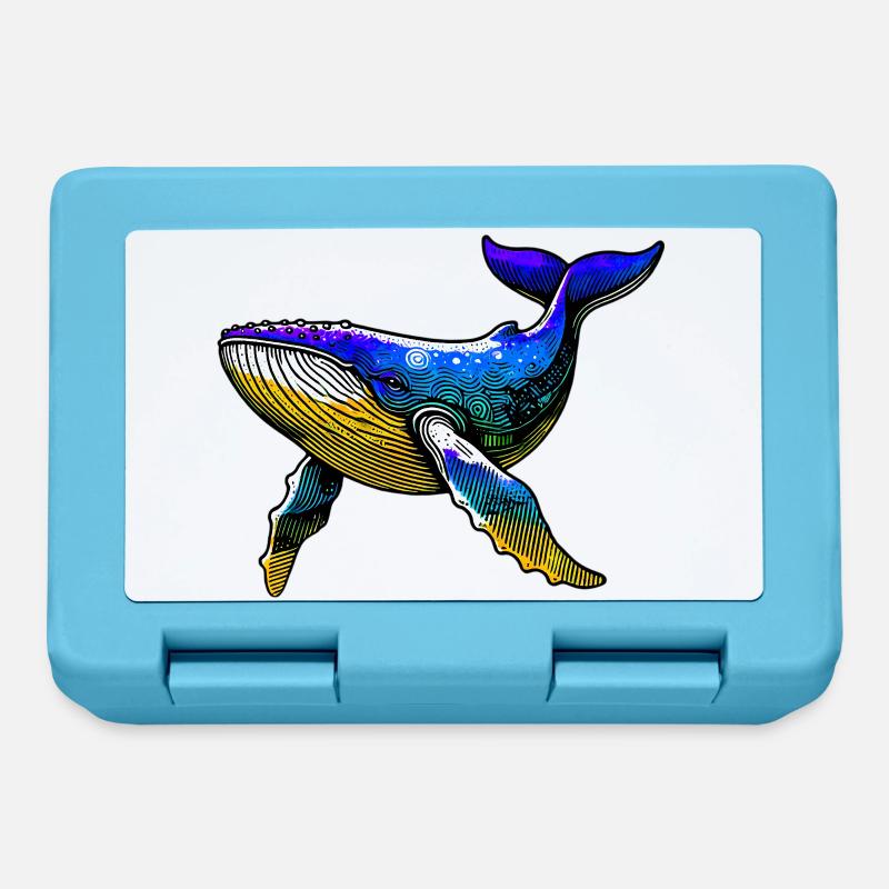 Baleine - Boîte à goûter - bleu saphir