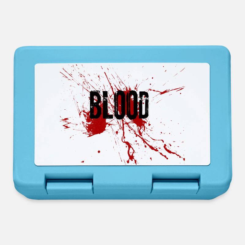 Lettrage Bloody Splatter - Boîte à goûter - bleu saphir