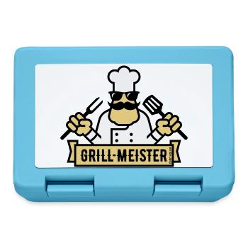Grillmeister (Grilling / Barbecue / BBQ / 3C) - Lunchbox - sapphire blue - Front