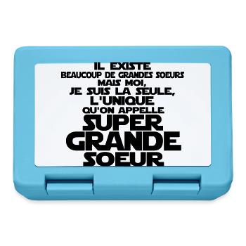 super grande soeur la seule - Boîte à goûter - bleu saphir - Devant