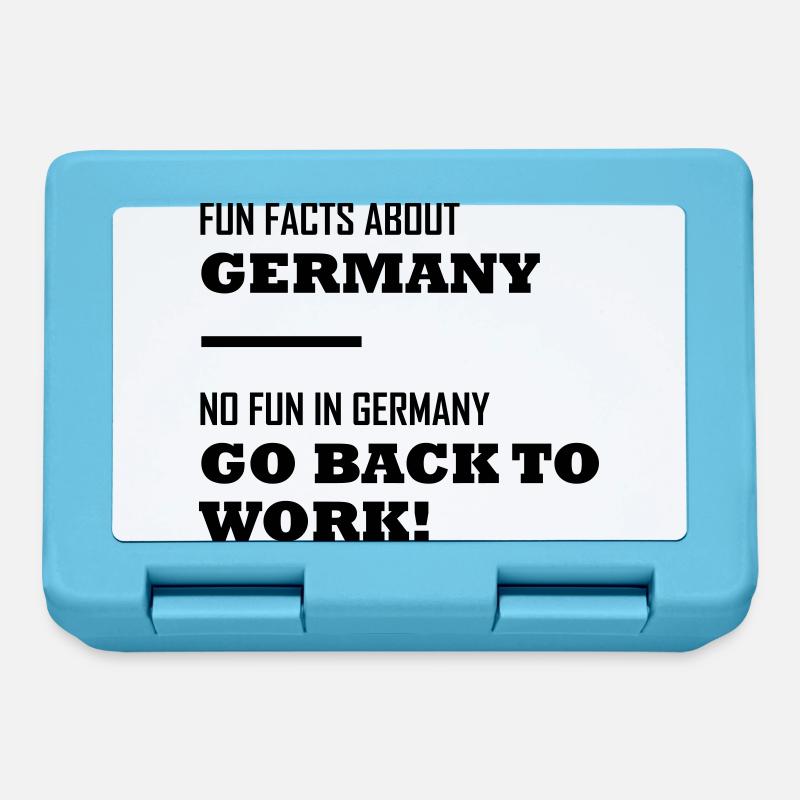 Fun Facts about Germany - No Fun in Germany - Lunchbox - sapphire blue