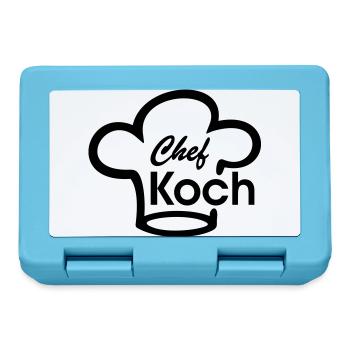Chefkoch Kochmütze Koch kochen - Brotdose - Saphirblau - Vorne