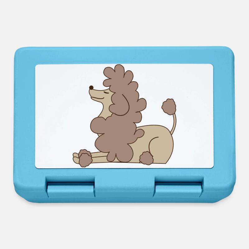 caniche - Boîte à goûter - bleu saphir