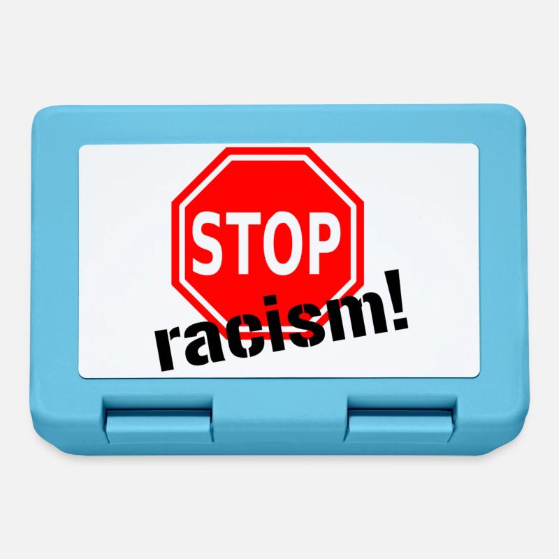 Arrêtez le racisme! - Boîte à goûter - bleu saphir