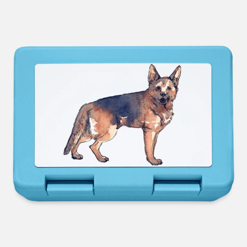 Deutscher Schäferhund - Brotdose - Saphirblau
