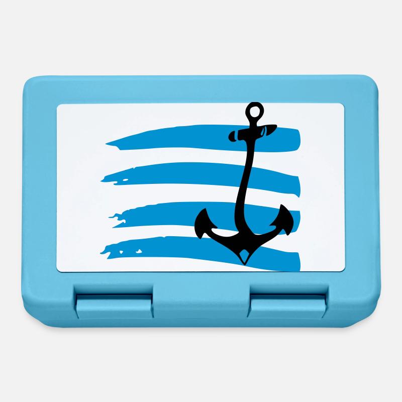 vagues d’ancres mer - Boîte à goûter - bleu saphir