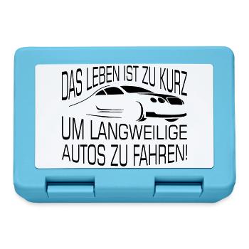 Leben zu kurz für langweilige Autos - Brotdose - Saphirblau - Vorne