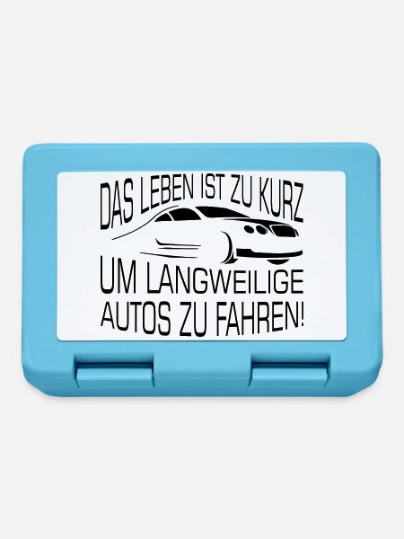 Leben zu kurz für langweilige Autos - Brotdose - Saphirblau