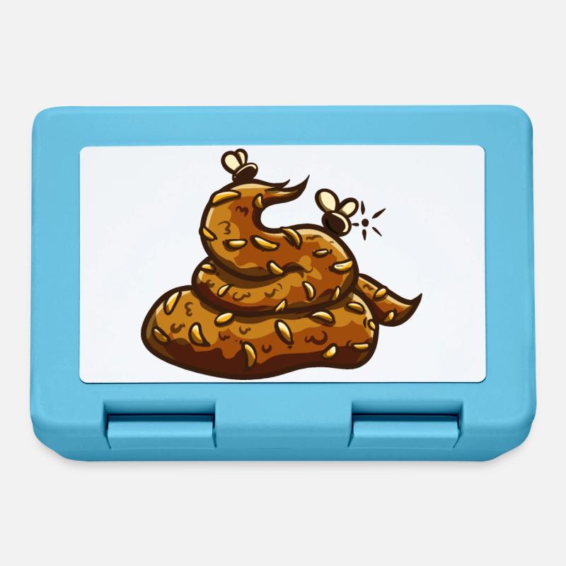 Tas de caca Uahaha ! - Boîte à goûter - bleu saphir