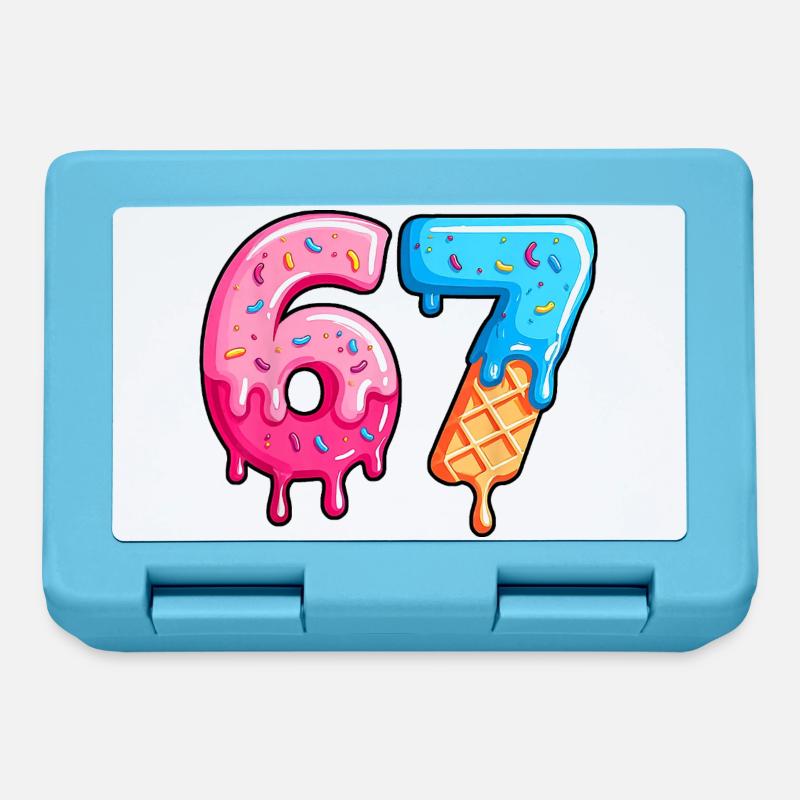 Figures Sweet 6-7 Dessert Font - Lunchbox - sapphire blue