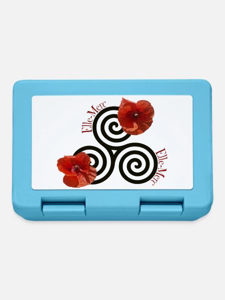 Celtic Mohn - Brotdose - Saphirblau