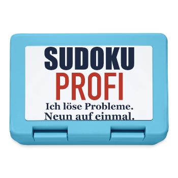 Sudoku Profi – Ich löse Probleme - Brotdose - Saphirblau - Vorne