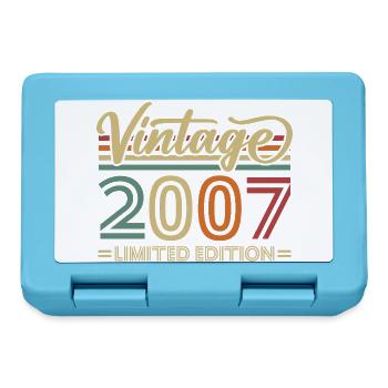 Vintage 2007 Limited Edition Geburtstag Retro - Brotdose - Saphirblau - Vorne