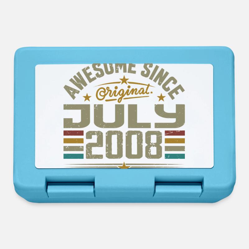Construit en Juillet 2008 | Cadeau Juillet 2008 - Boîte à goûter - bleu saphir