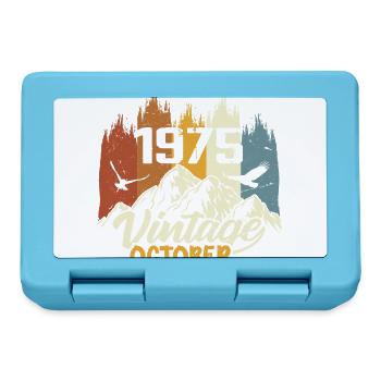 Né en octobre 1975 - Anniversaire octobre 1975 - Boîte à goûter - bleu saphir - Devant