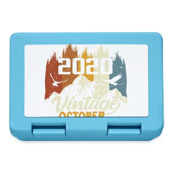 Né en octobre 2020 - Anniversaire octobre 2020 - Boîte à goûter - bleu saphir - Devant