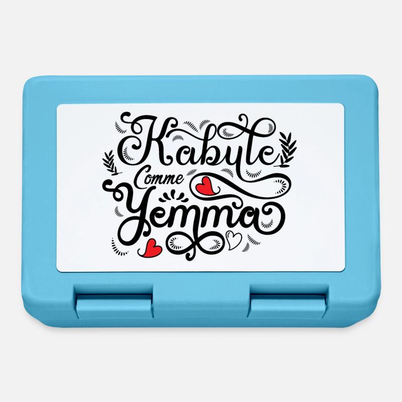 Kabyle comme yemma - Boîte à goûter - bleu saphir