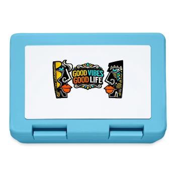 Good Zeiten Good Life Kunst Print - Brotdose - Saphirblau - Vorne