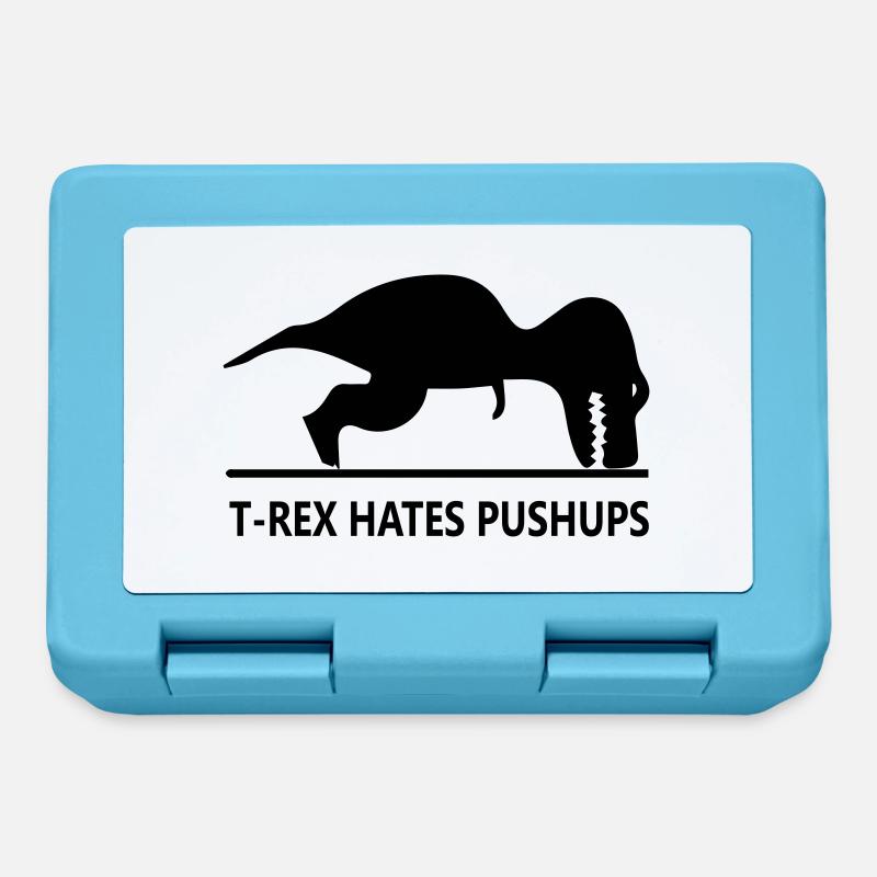 trex_hates_pushups - Lunchbox - sapphire blue