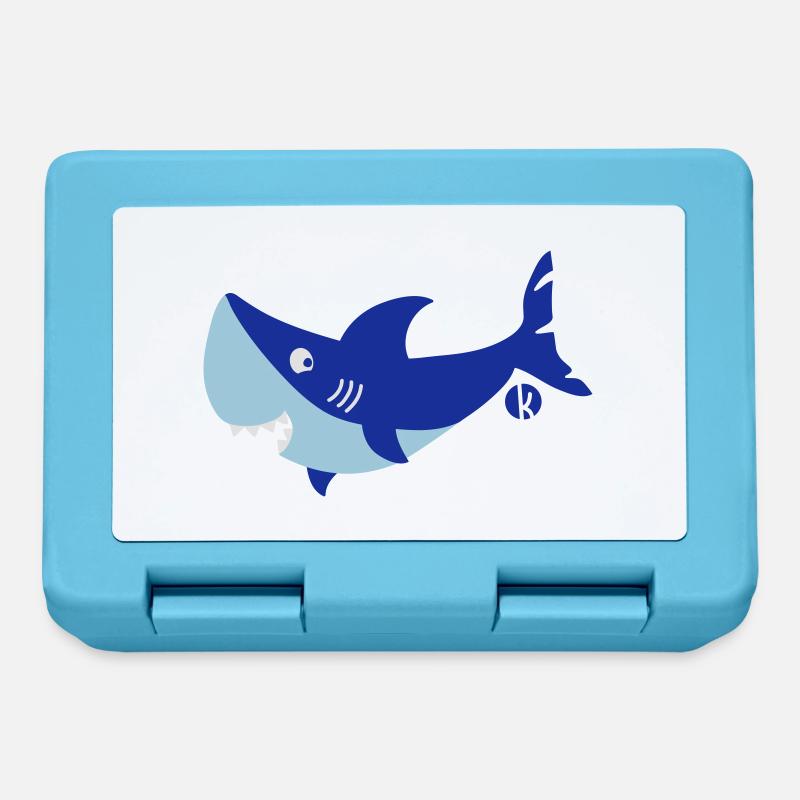 Shark - shark - shark (3 c) - Brotdose - Saphirblau
