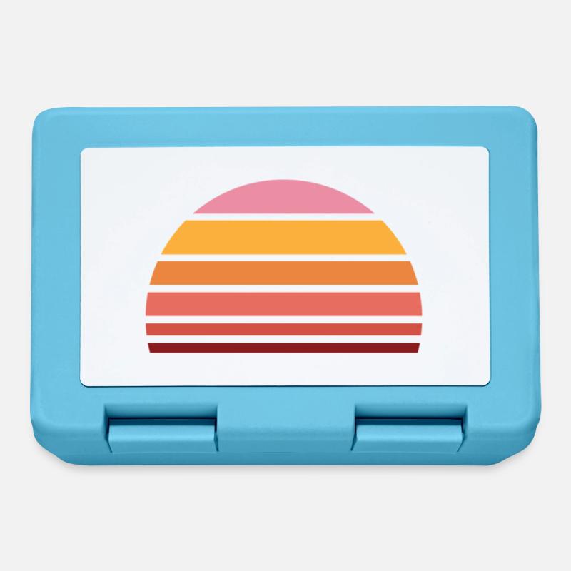 Soleil rétro - Boîte à goûter - bleu saphir