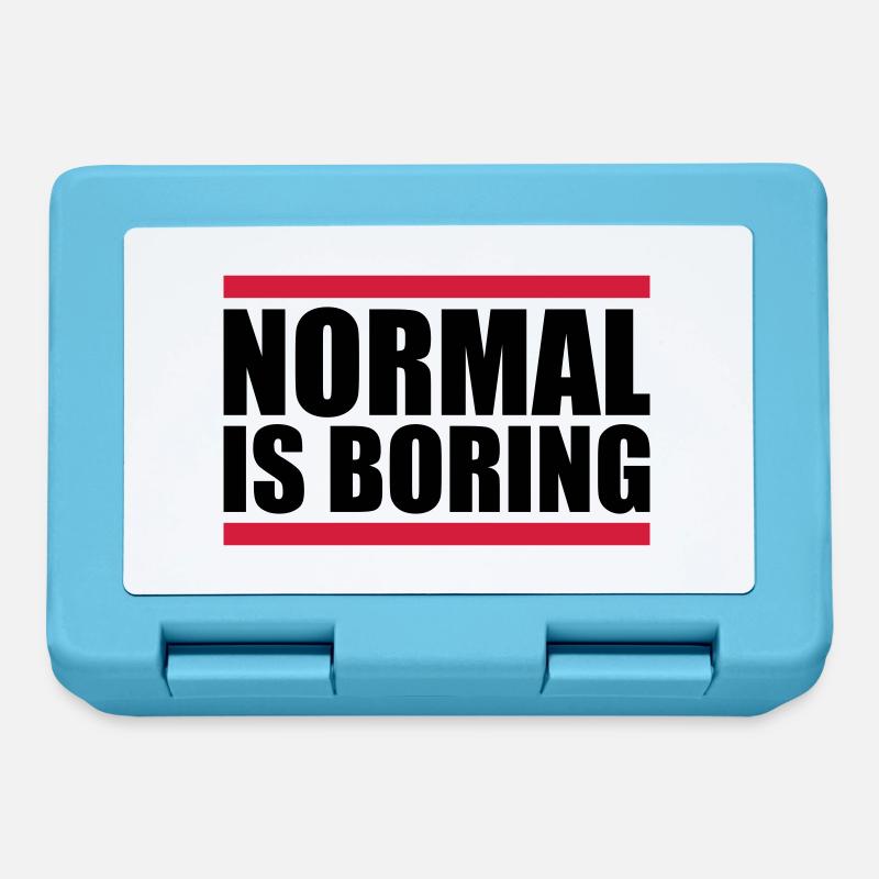 Normal is boring - Brotdose - Saphirblau