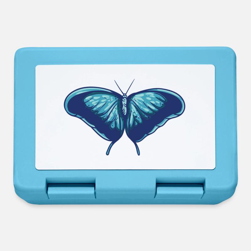 Papillon - Boîte à goûter - bleu saphir