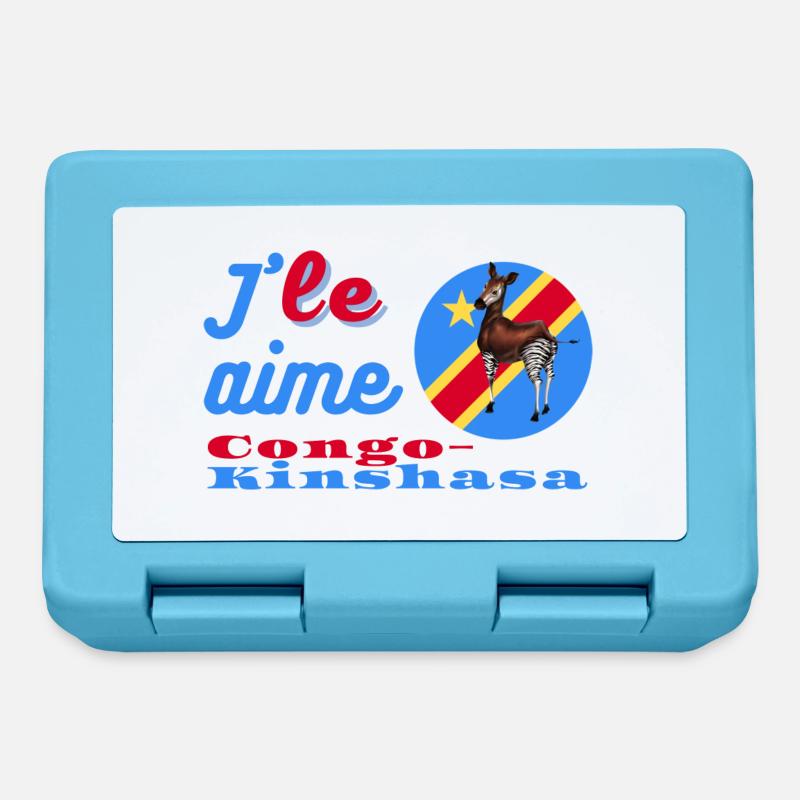 J'aime le Congo-Kinshasa - Boîte à goûter - bleu saphir