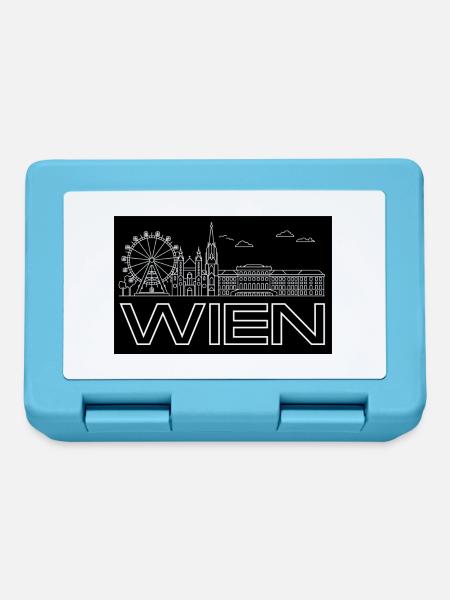 Wien - mit Skyline - Brotdose - Saphirblau