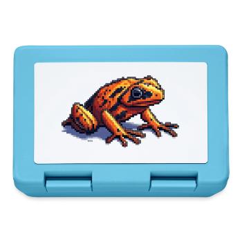 Poison dart frog dans des graphismes rétro pixel cool - Boîte à goûter - bleu saphir - Devant
