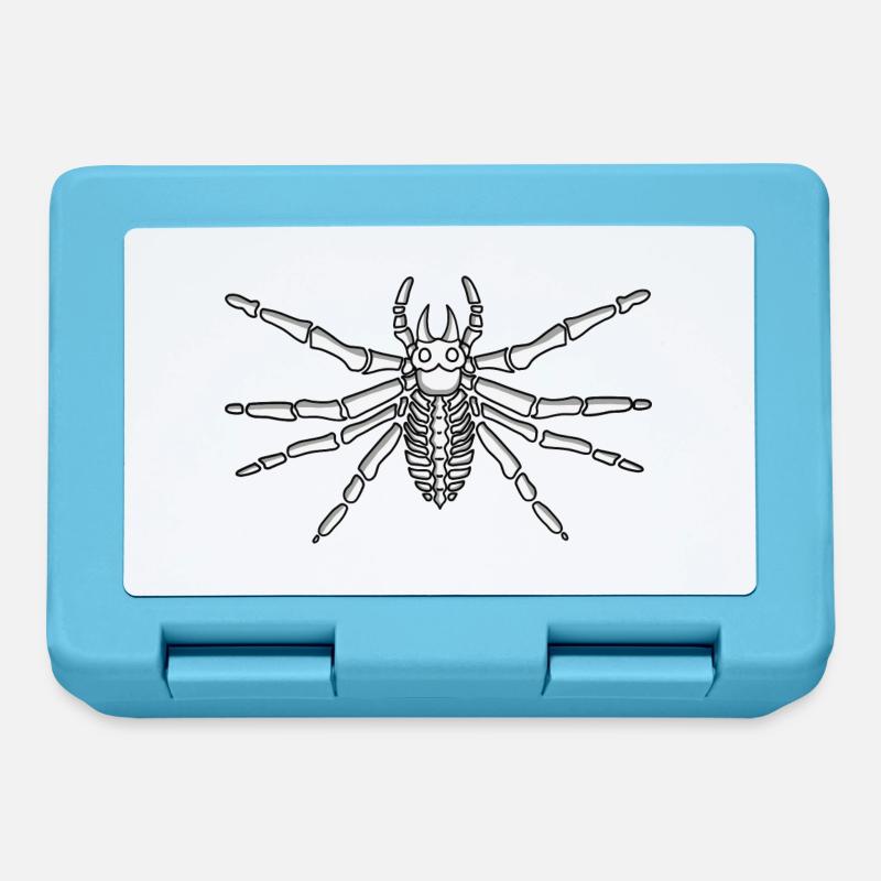 Spider Halloween Skeleton - Lunchbox - sapphire blue