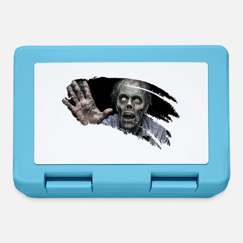 Zombie vous surveille ! - Boîte à goûter - bleu saphir