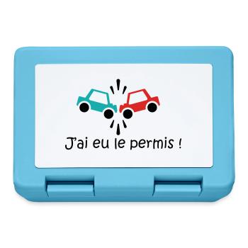 permis - Boîte à goûter - bleu saphir - Devant