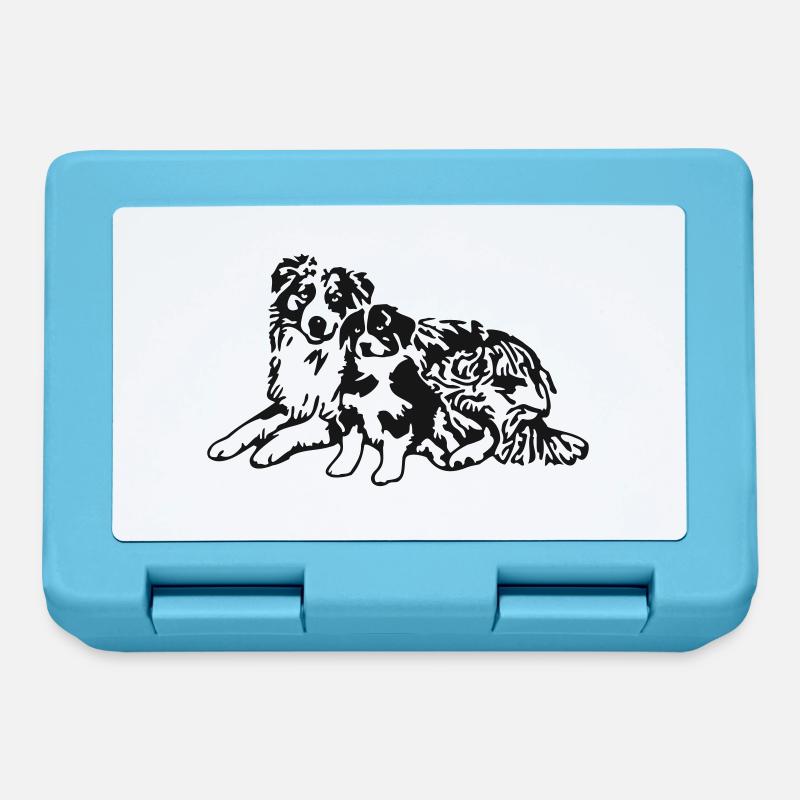 Australian Shepherd - Brotdose - Saphirblau