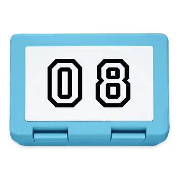 Nummer - 08 - null acht - Brotdose - Saphirblau - Vorne