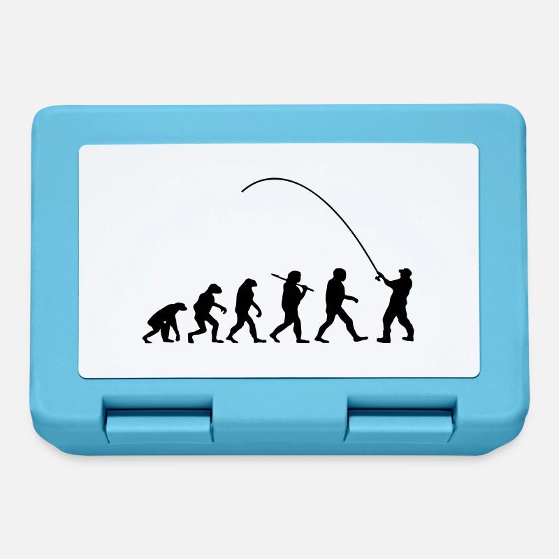 Evolution pecheur - Boîte à goûter - bleu saphir