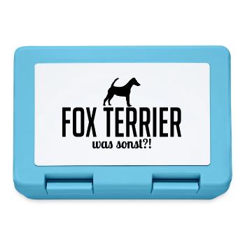 Kurzhaar FOX TERRIER was sonst Spruch Wilsigns - Brotdose - Saphirblau - Vorne